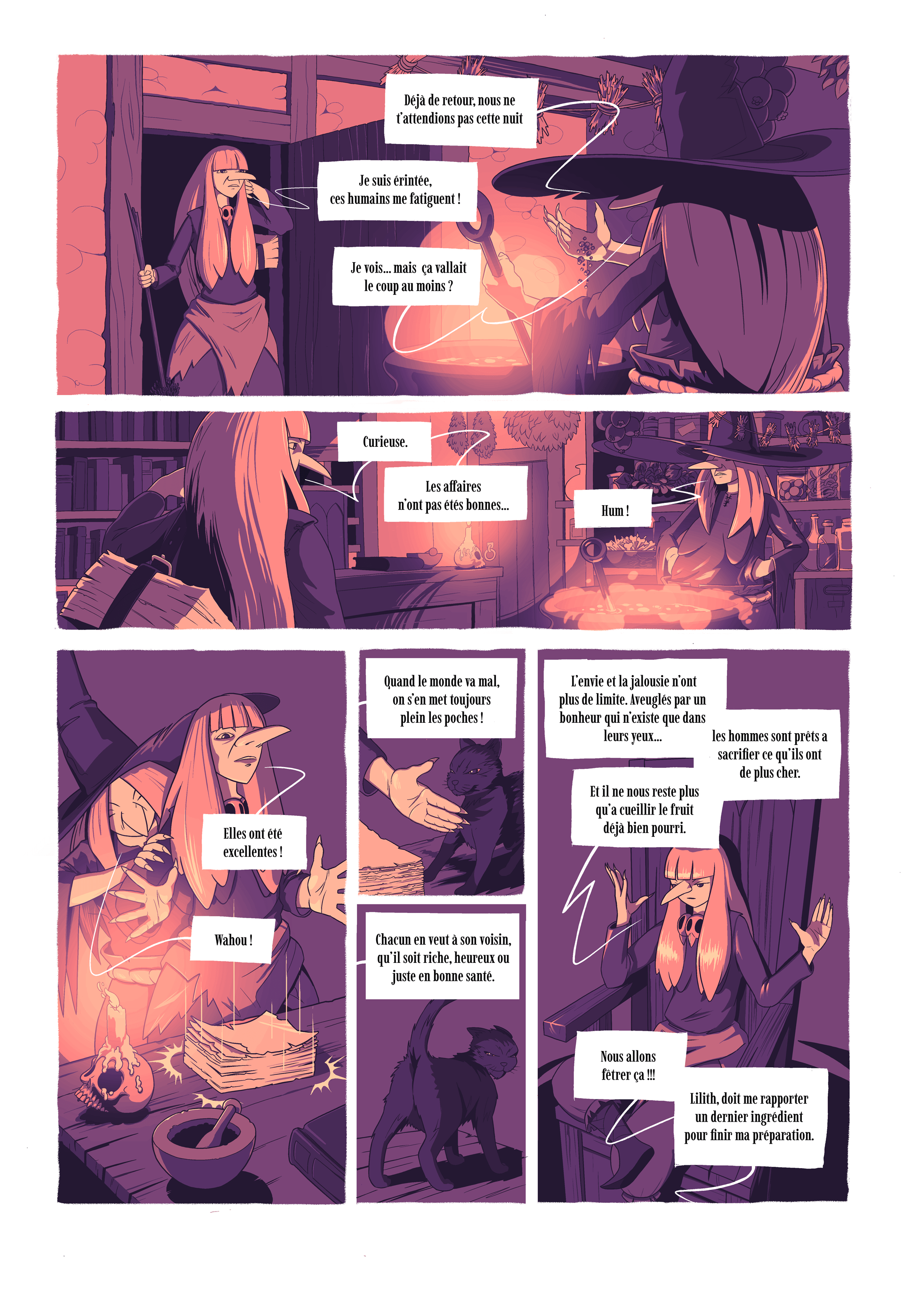 Les trois sorcières page couleur 01