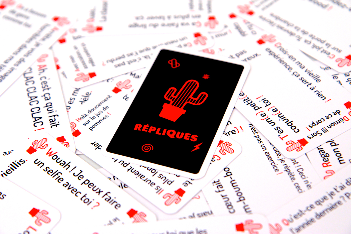 Dos d'une carte "Répliques"