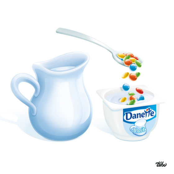 Illustration "Danette au lait"