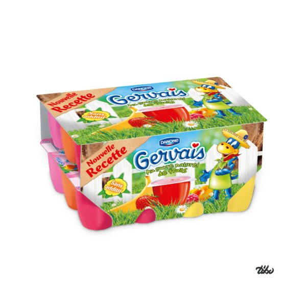 Petit Gervais packaging nouvelle recette