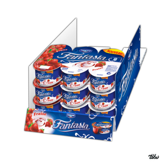 PLV pour la marque "Fantasia" de Danone