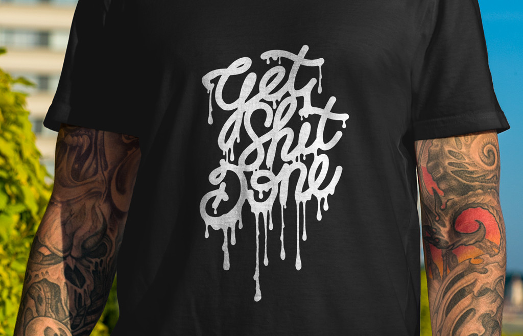 Teeshirt homme "Get Shit Done" impression sérigraphie