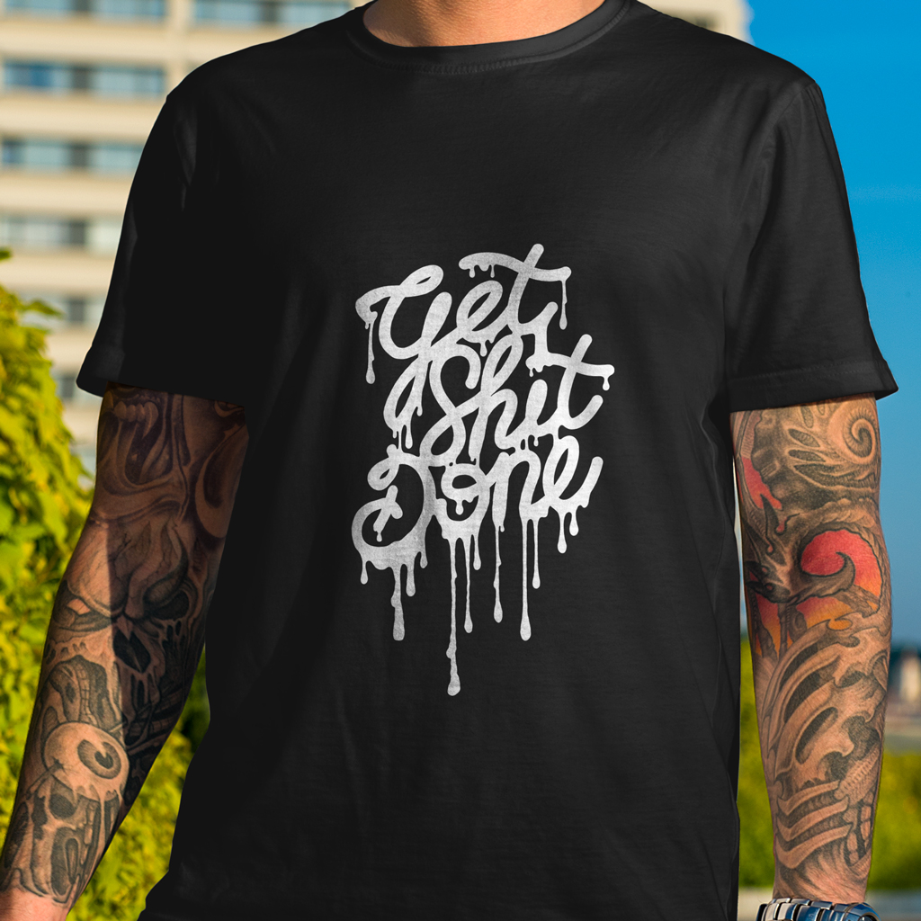 Teeshirt homme "Get Shit Done" impression sérigraphie