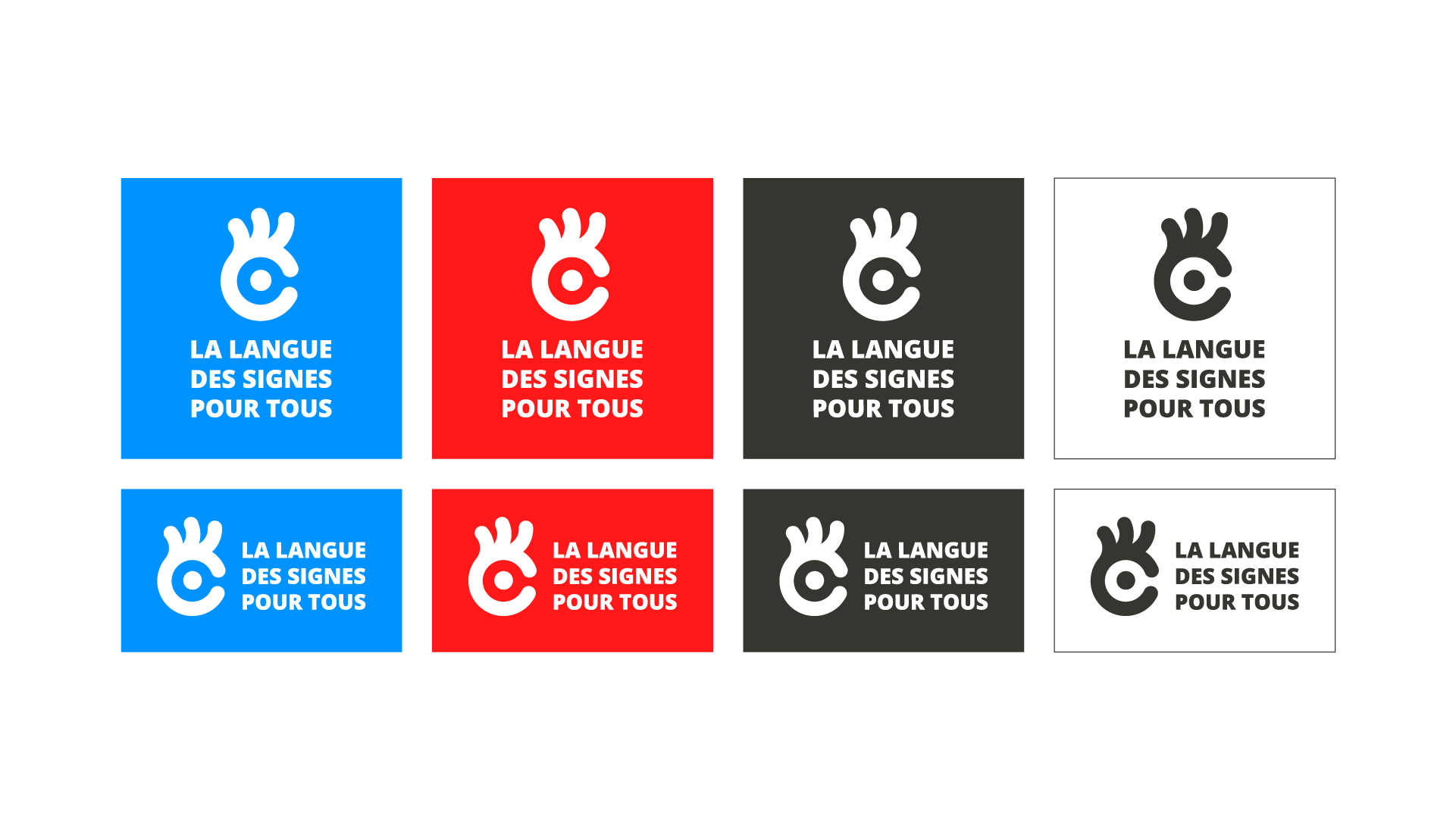 "La langue des signes pour tous" utilisations couleurs