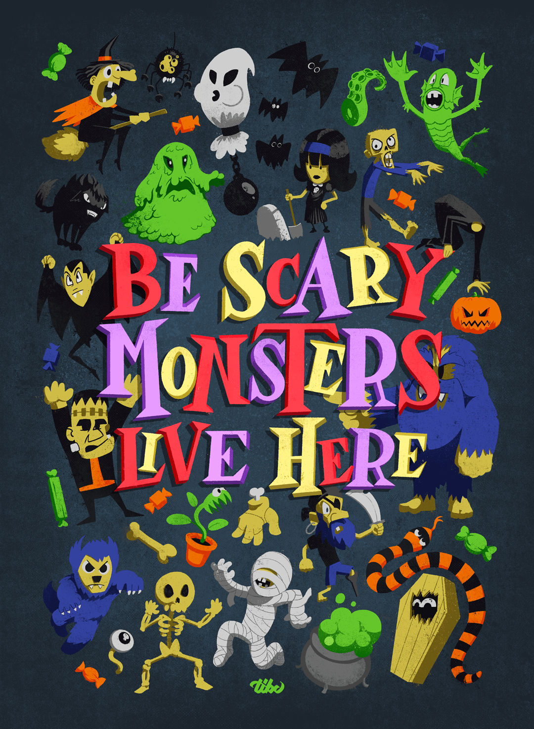 Be scary monsters live here