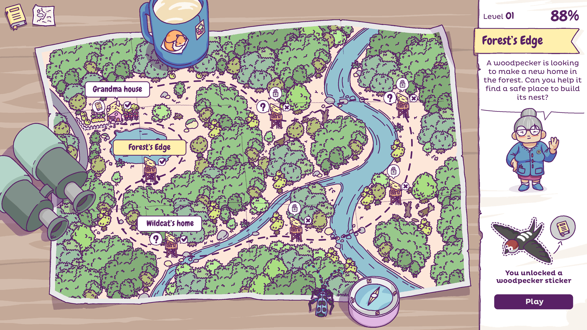 Map Secret Woods
