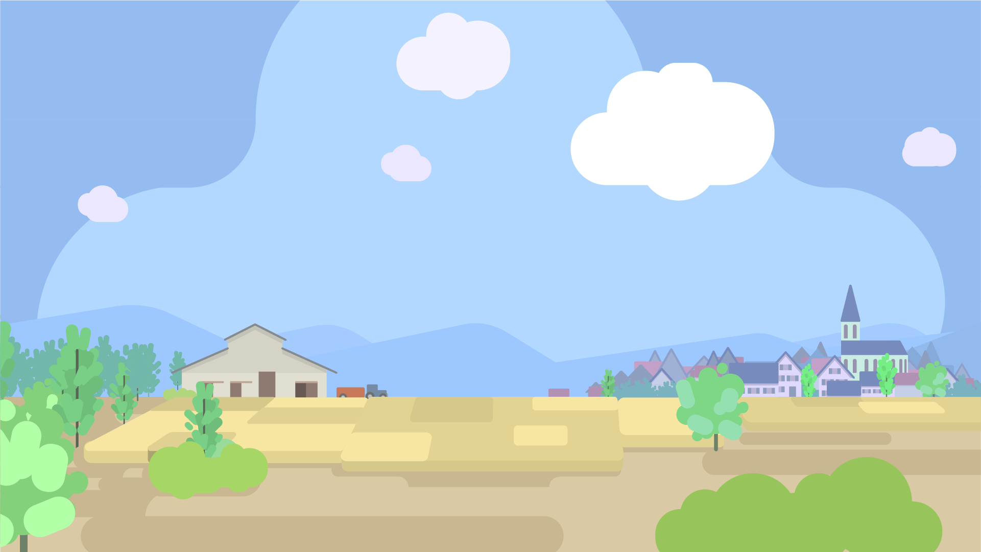 Earth engine countryside background