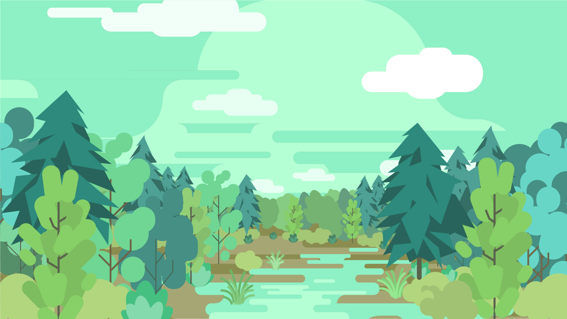 Earth engine forest background